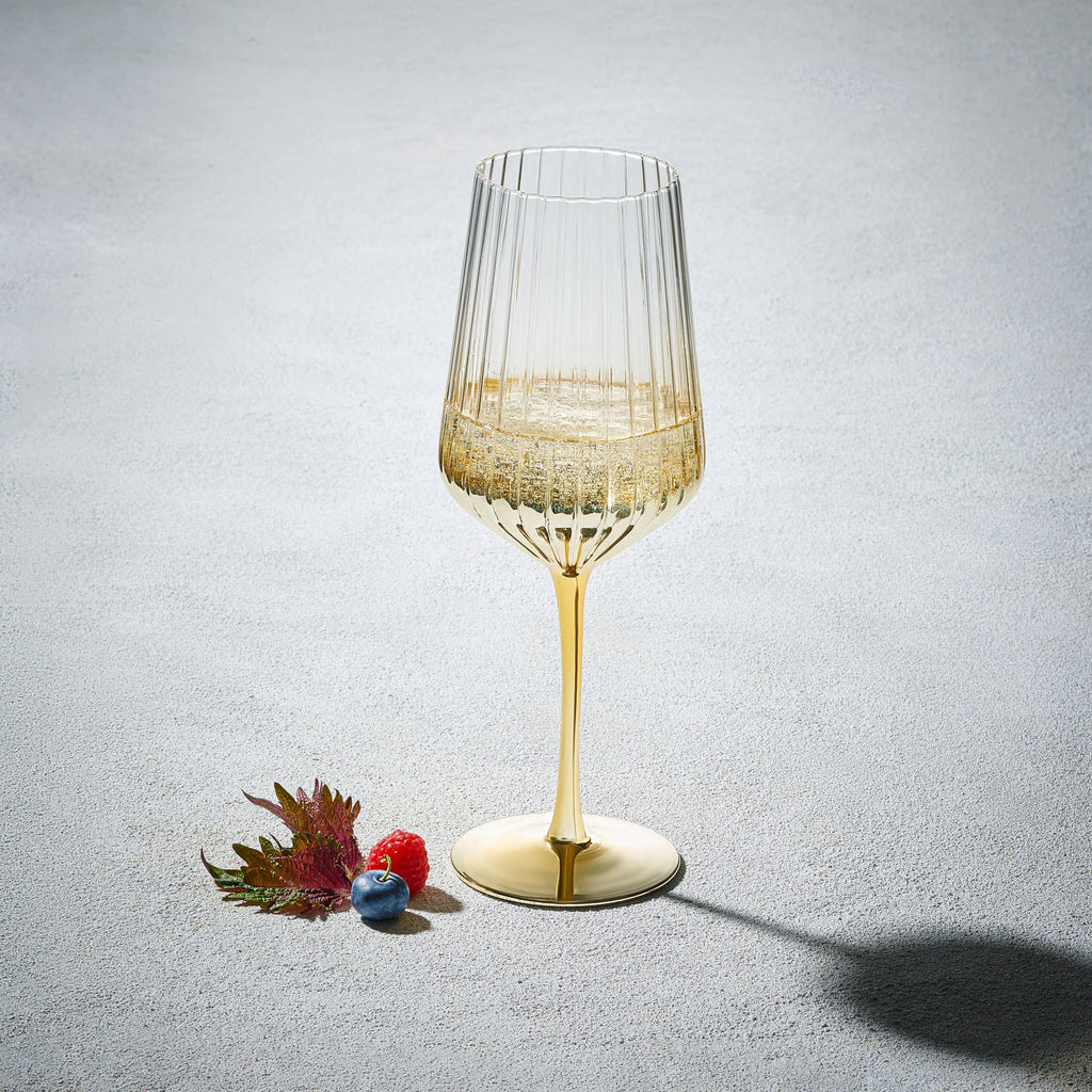 Vikko - Elegant, Gold, Wine Glass, 16 oz