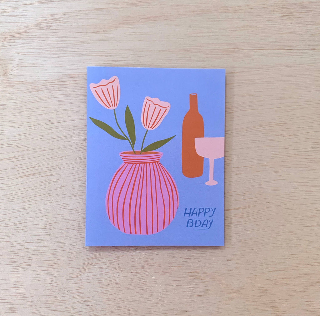 Birthday Wine - Birthday Card