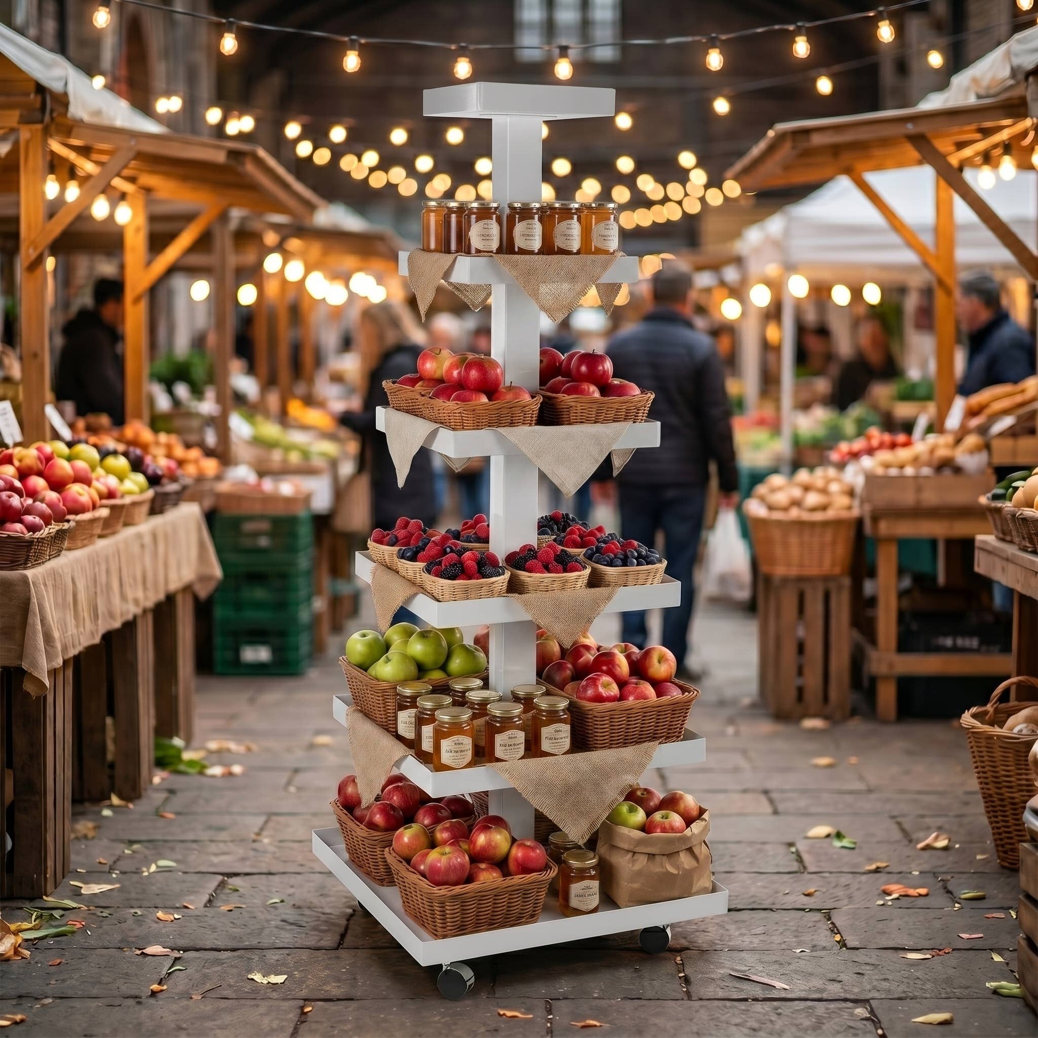 Square Multi-Tiered Displays