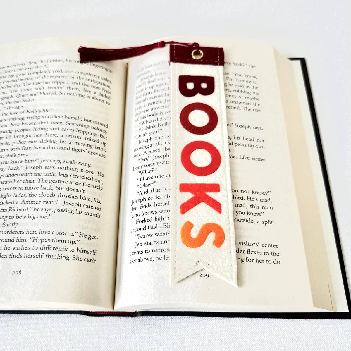 Fall BOOKS Felt Bookmark