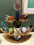 Glass wine topper