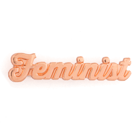 Feminist Rose Gold Enamel Pin