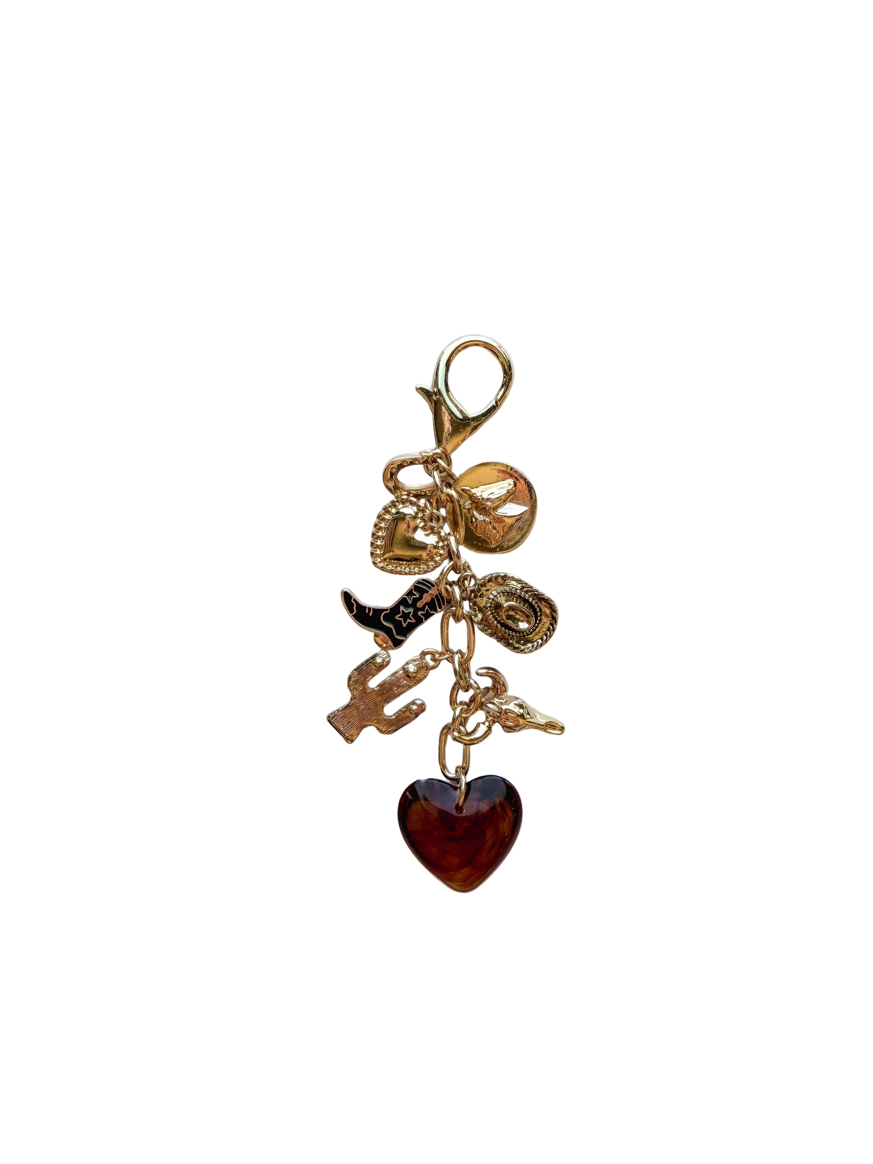 WESTERN HEART CROSS HAT BOOT HEART BAG CHARM | 80K096