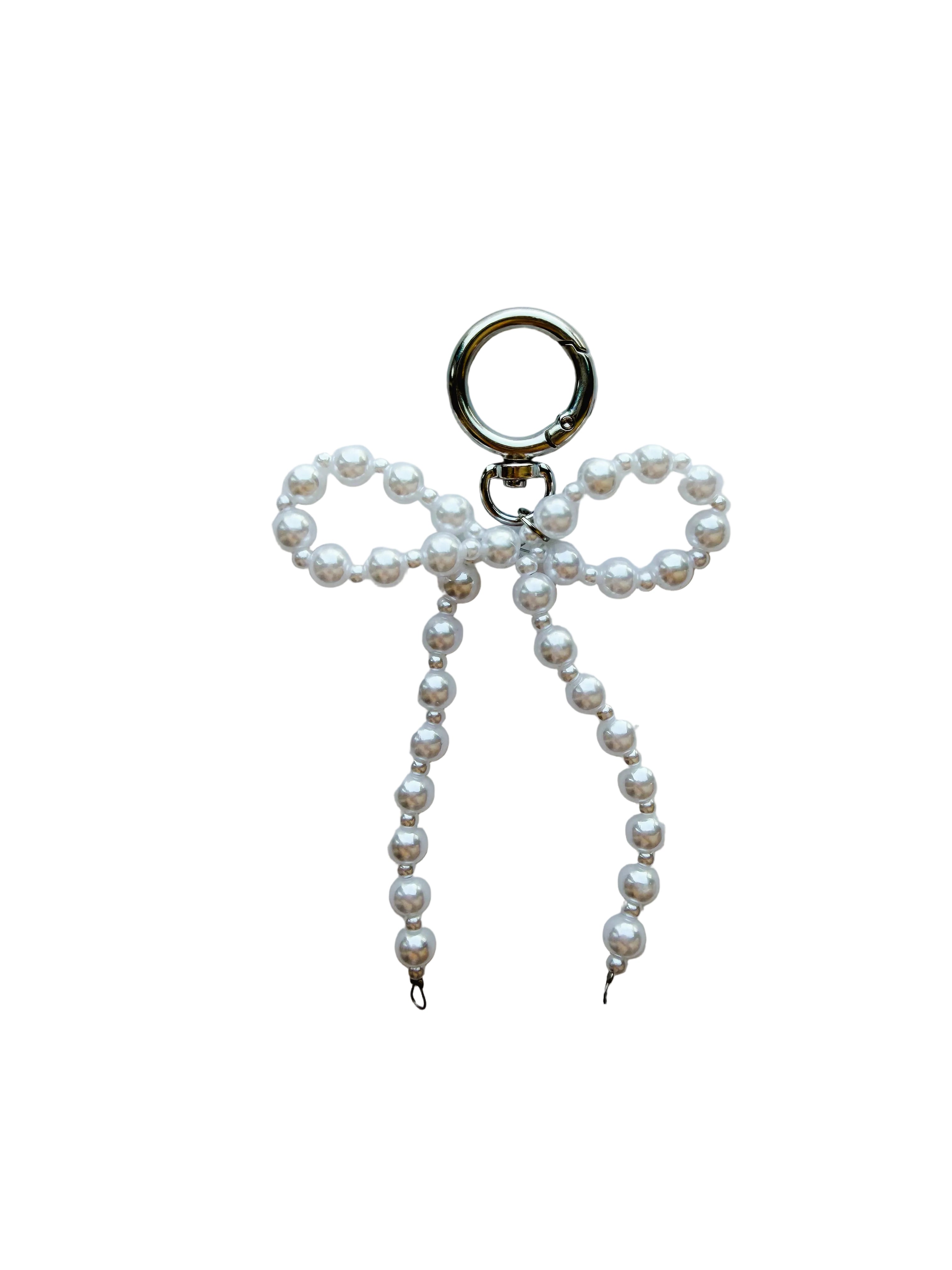 PEARL BOW KEYCHAIN BAG CHARM | 40KC128