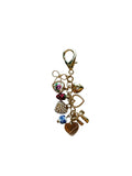 PORCELAIN BOWS HEARTS PEARL STRAWBERRY BAG CHARM | 80K008