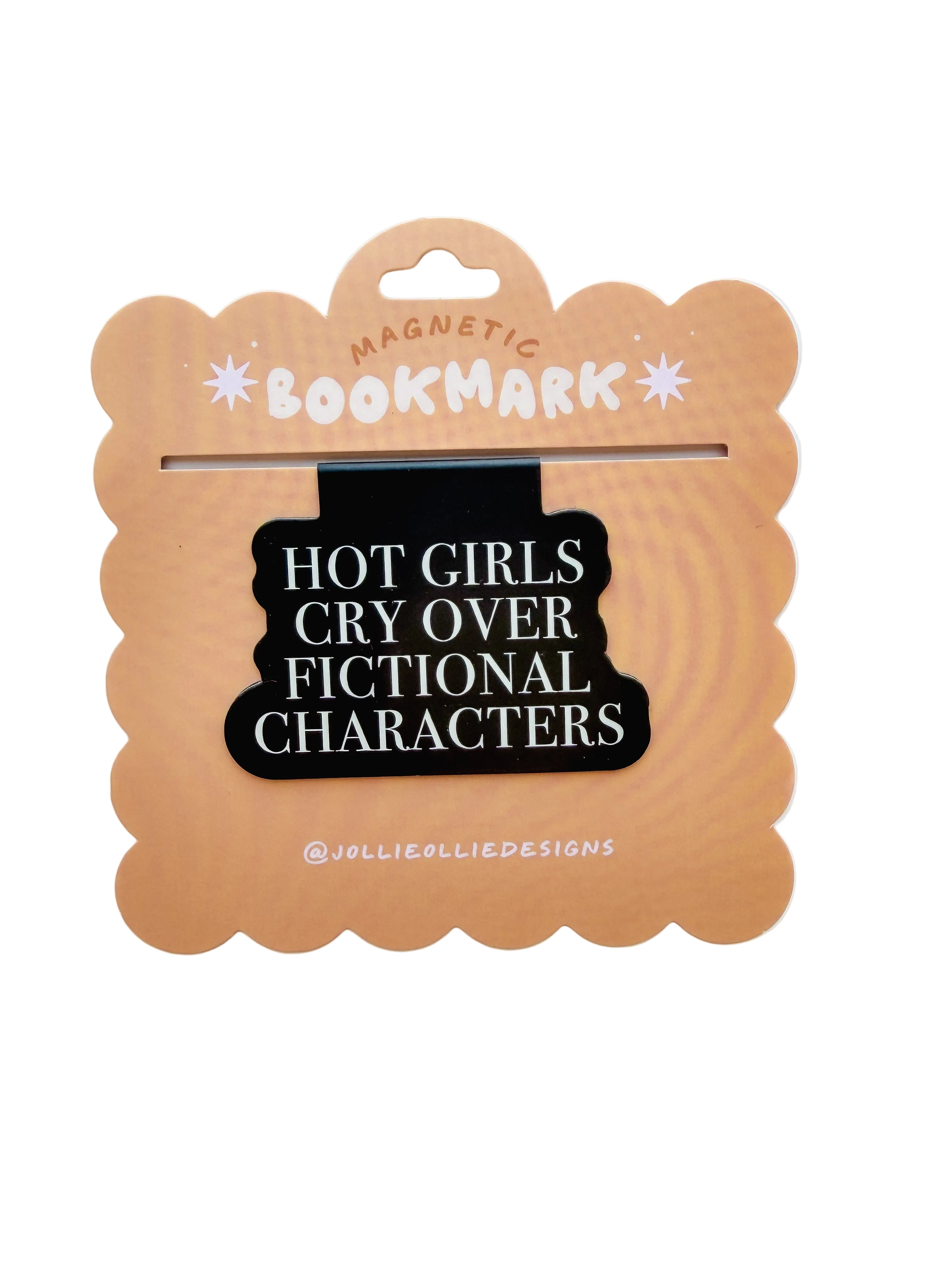 Hot Girls Cry (Black/White) Magnetic Bookmark