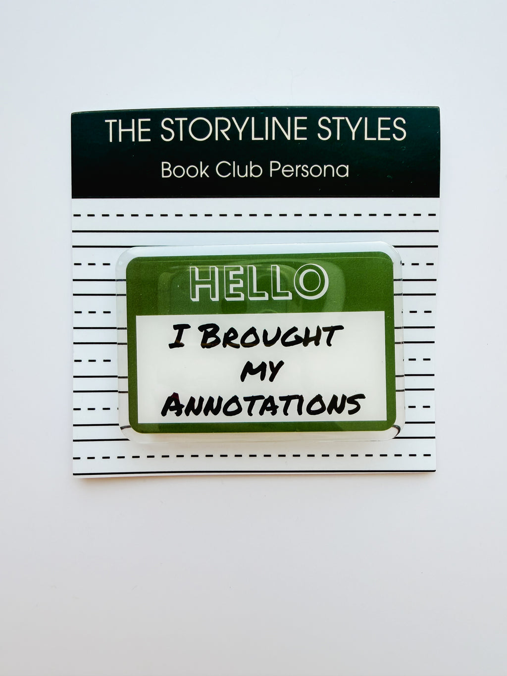 Book Club Name Tag Acrylic Name Tag, Gift for Book Lovers an