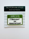 Book Club Name Tag Acrylic Name Tag, Gift for Book Lovers an