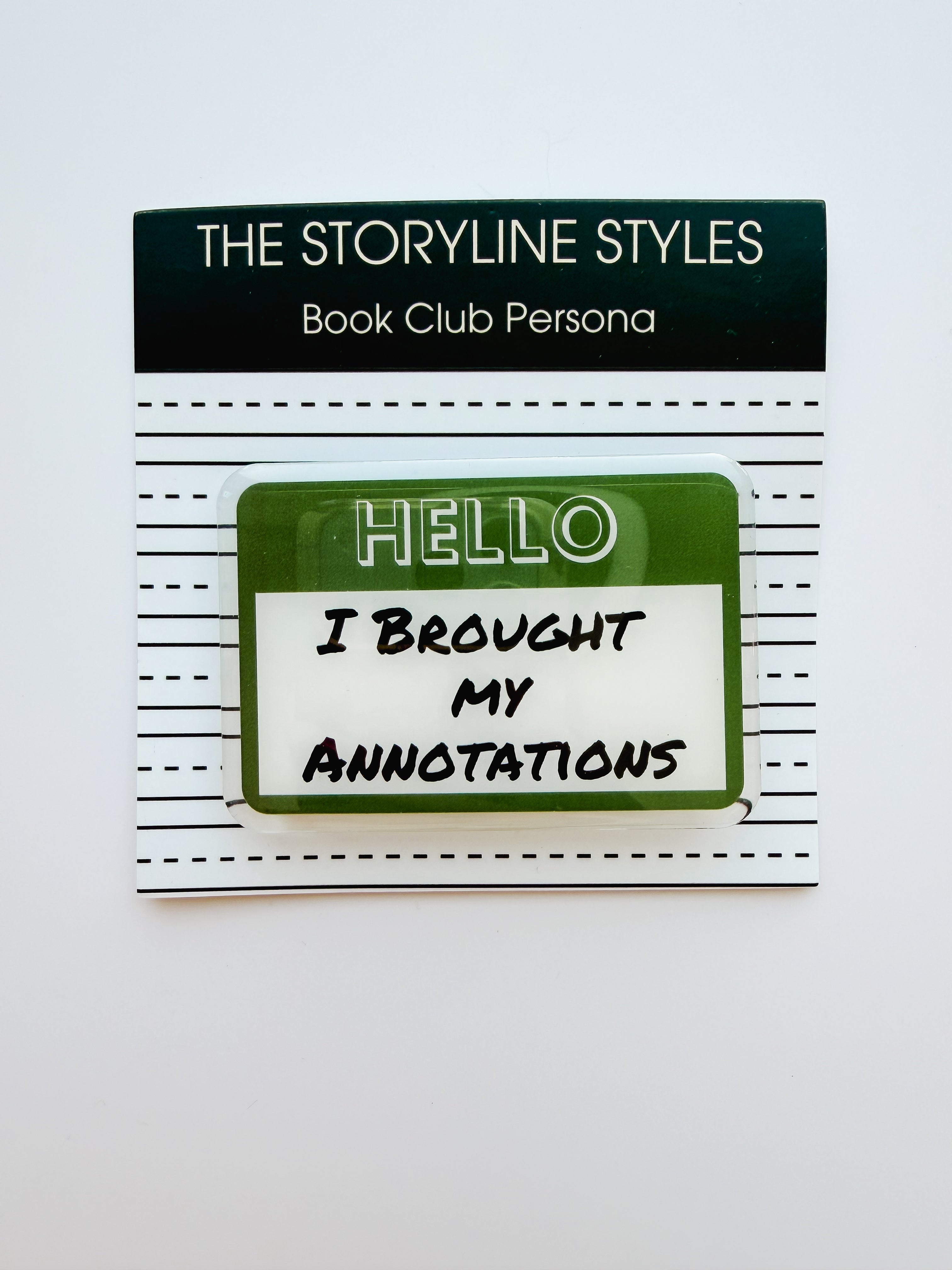 Book Club Name Tag Acrylic Name Tag, Gift for Book Lovers an
