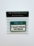 Book Club Name Tag Acrylic Name Tag, Gift for Book Lovers an