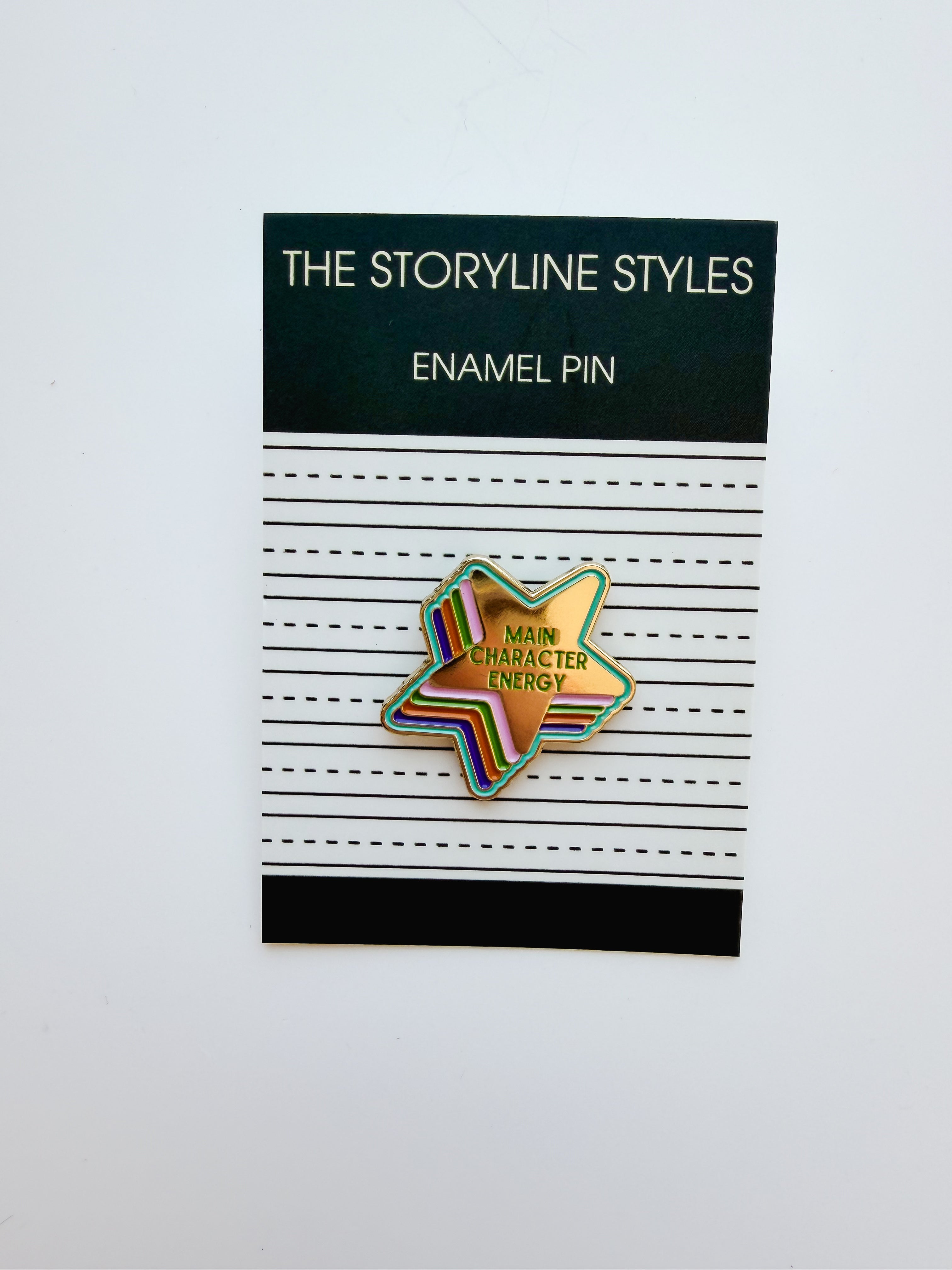 Main Character Energy Enamel Pin // Bookish // Book Pin // Bookstore // Book Club // Book Lover Gift // Lapel Pin // Collar Pin //Drama club