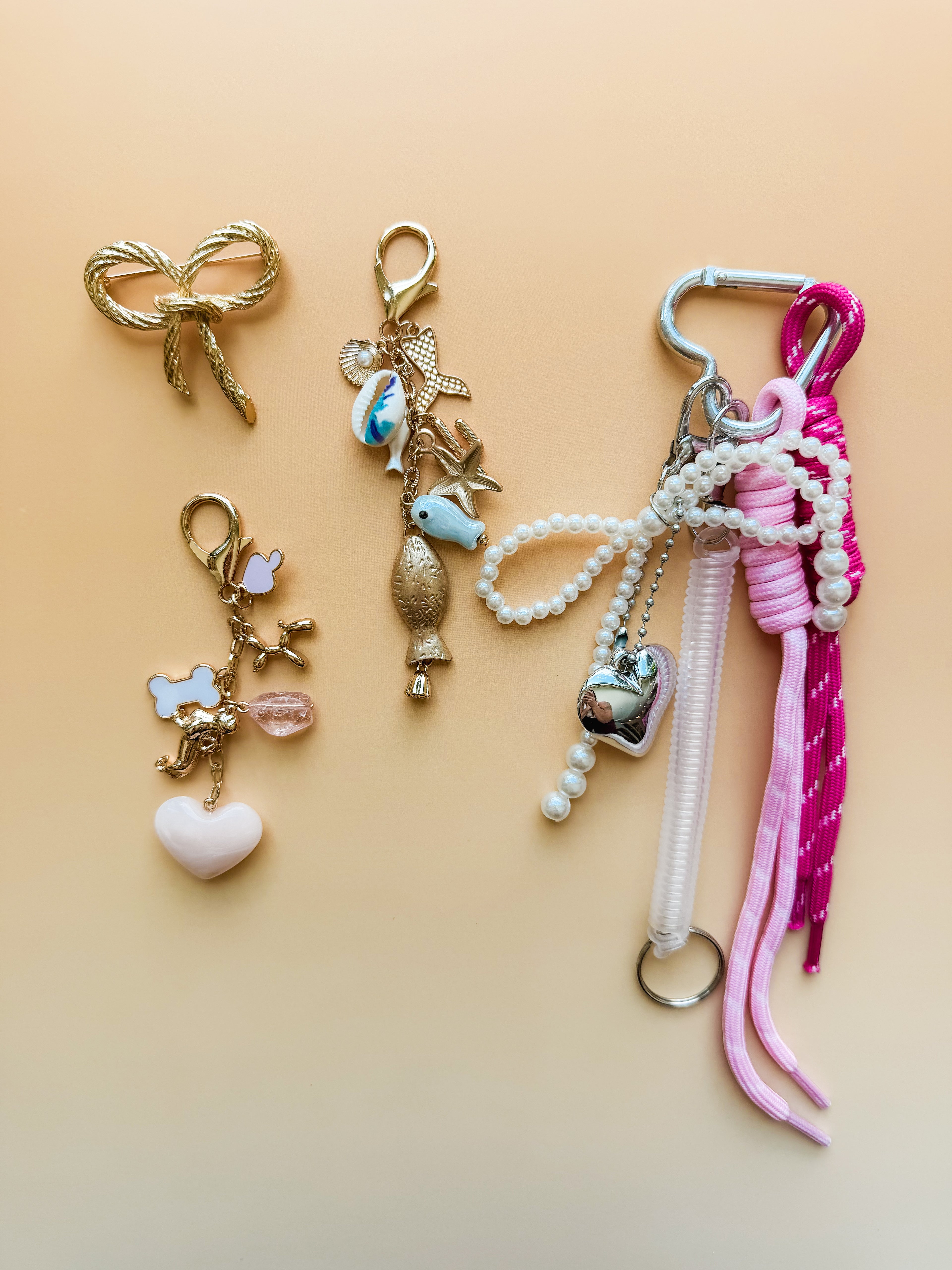 ROPE GOLD BOW RIBBON BOW KNOT BROOCH | 40BC304