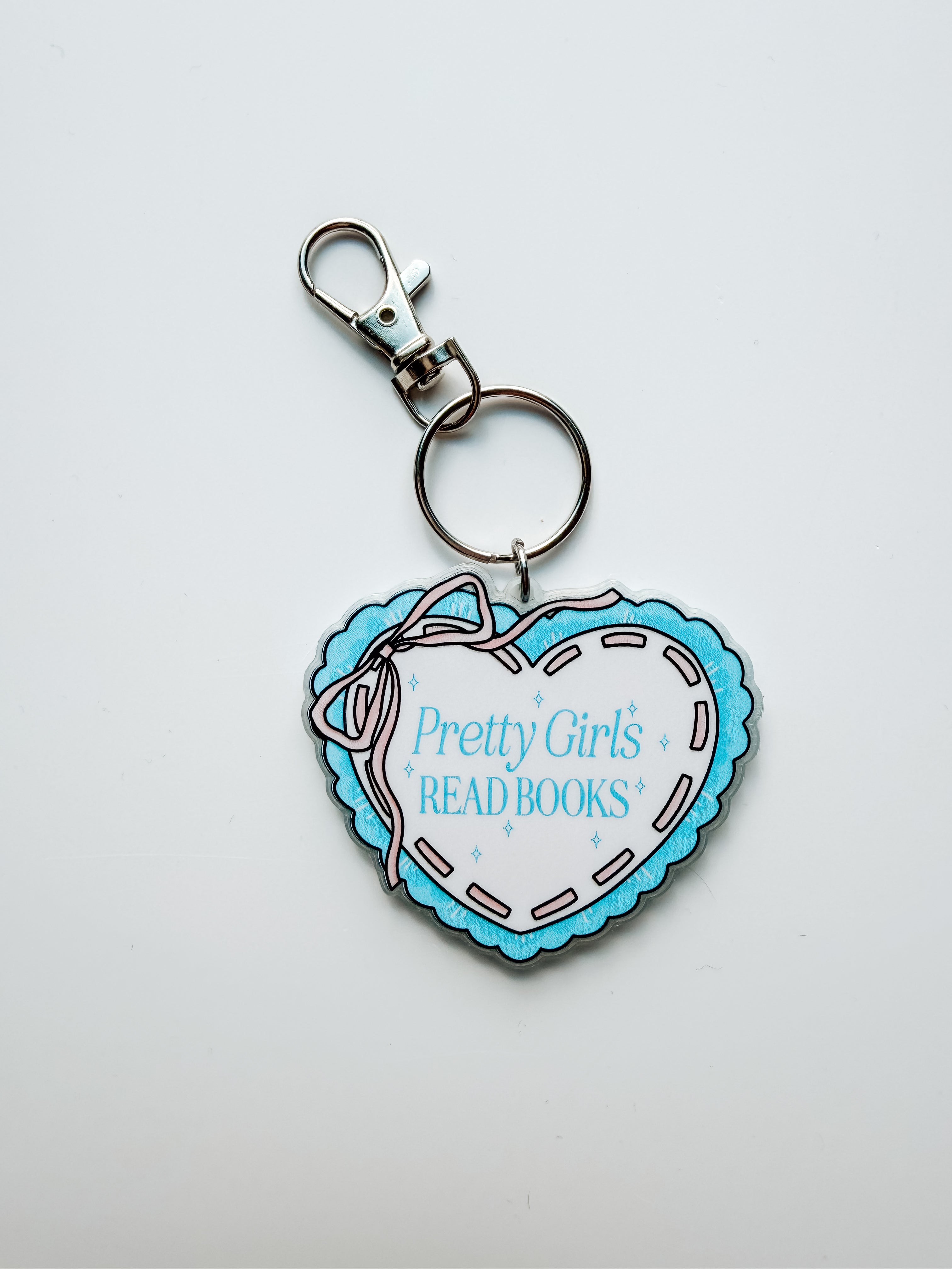Pretty girls Read Books Keychain/Bag Charm 