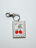 Cherry Stamp Keychain/Bag Charm