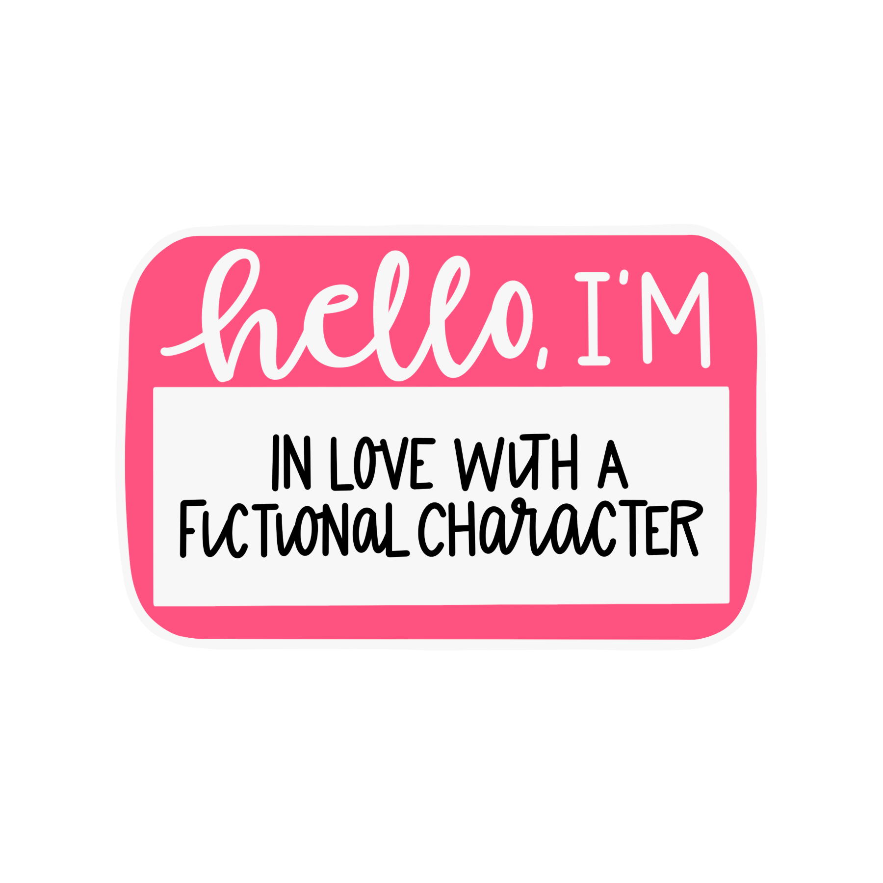 In Love With A Fictional Character Kindle Sticker