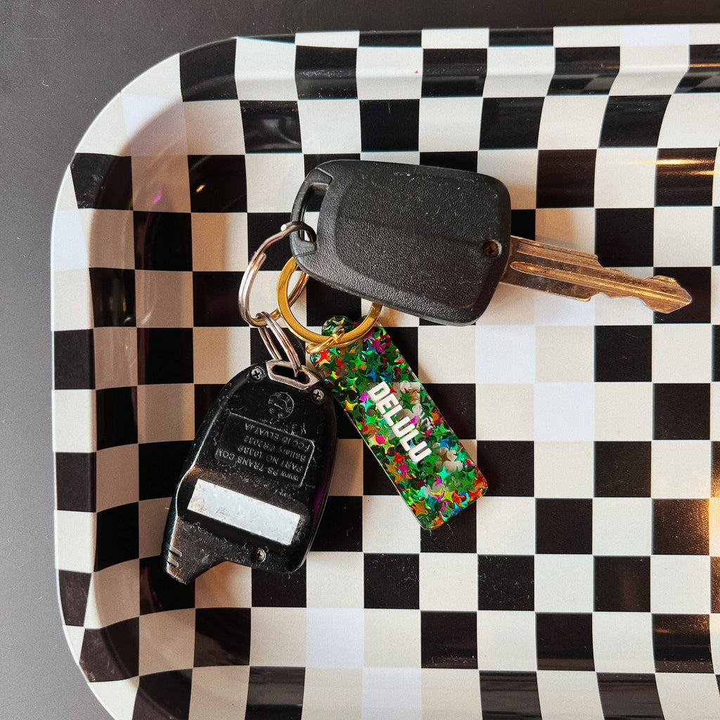 Delulu Rectangle Keychain