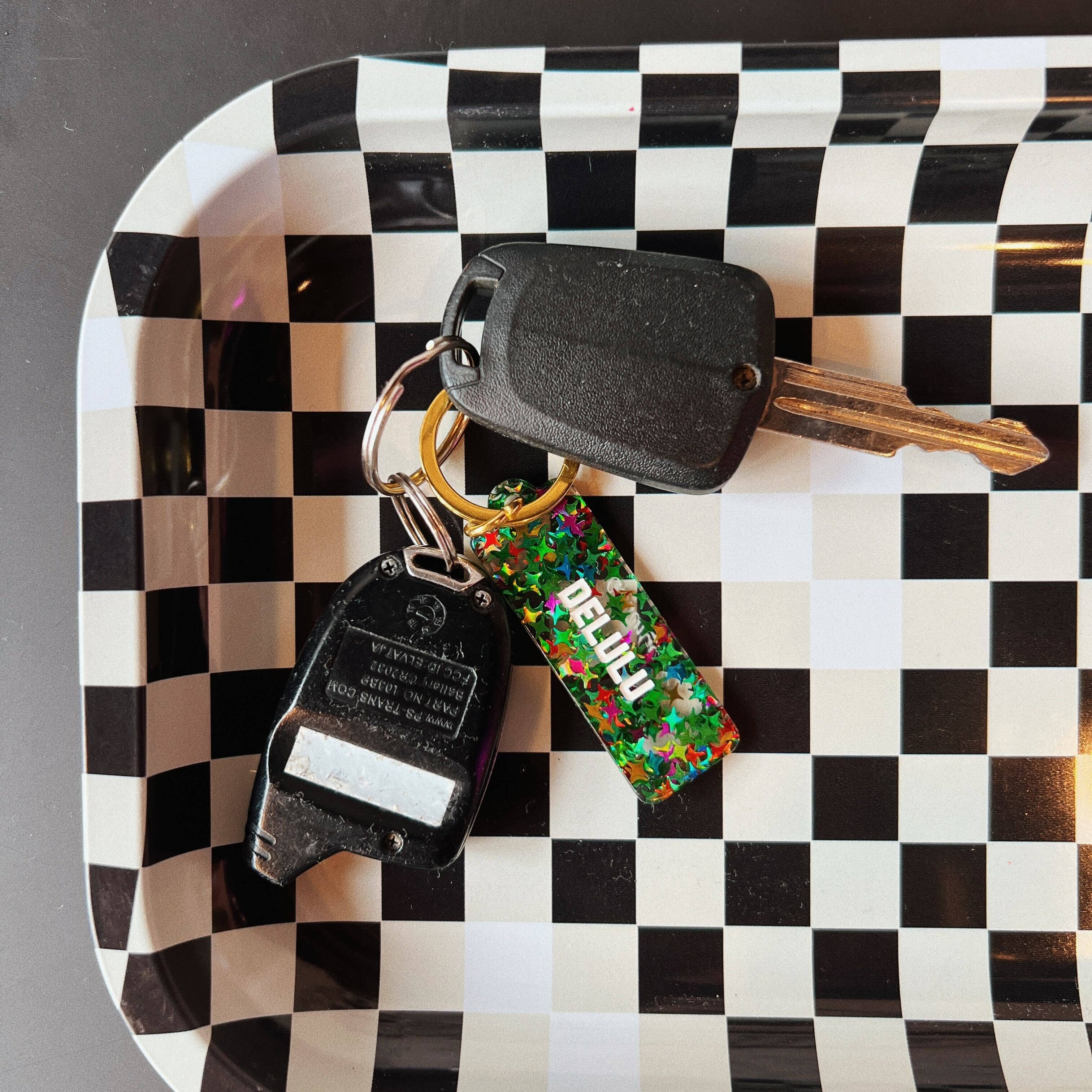 Delulu Rectangle Keychain