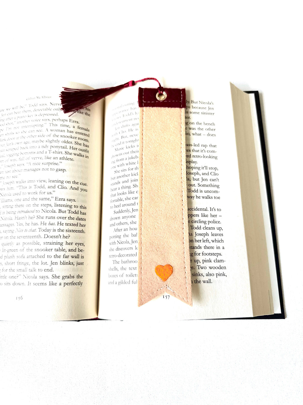 Fall BOOKS Felt Bookmark