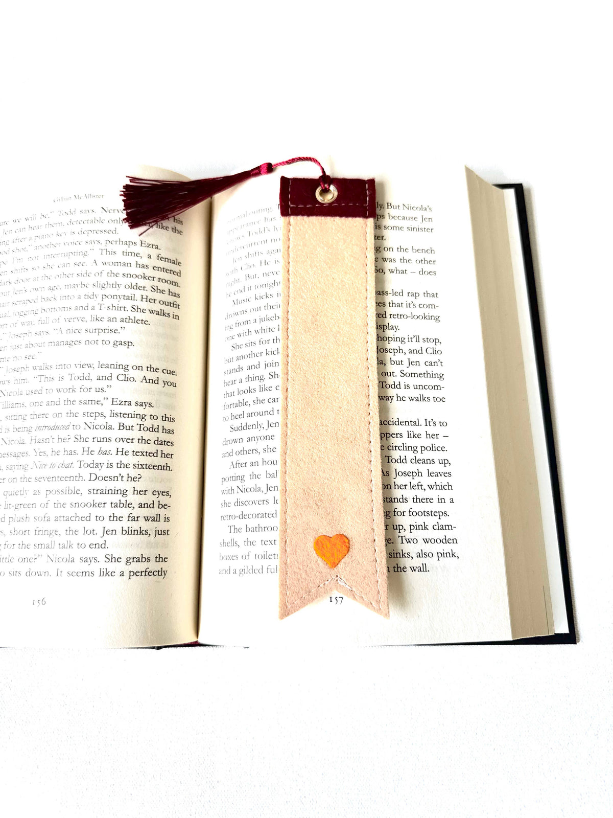 Fall BOOKS Felt Bookmark