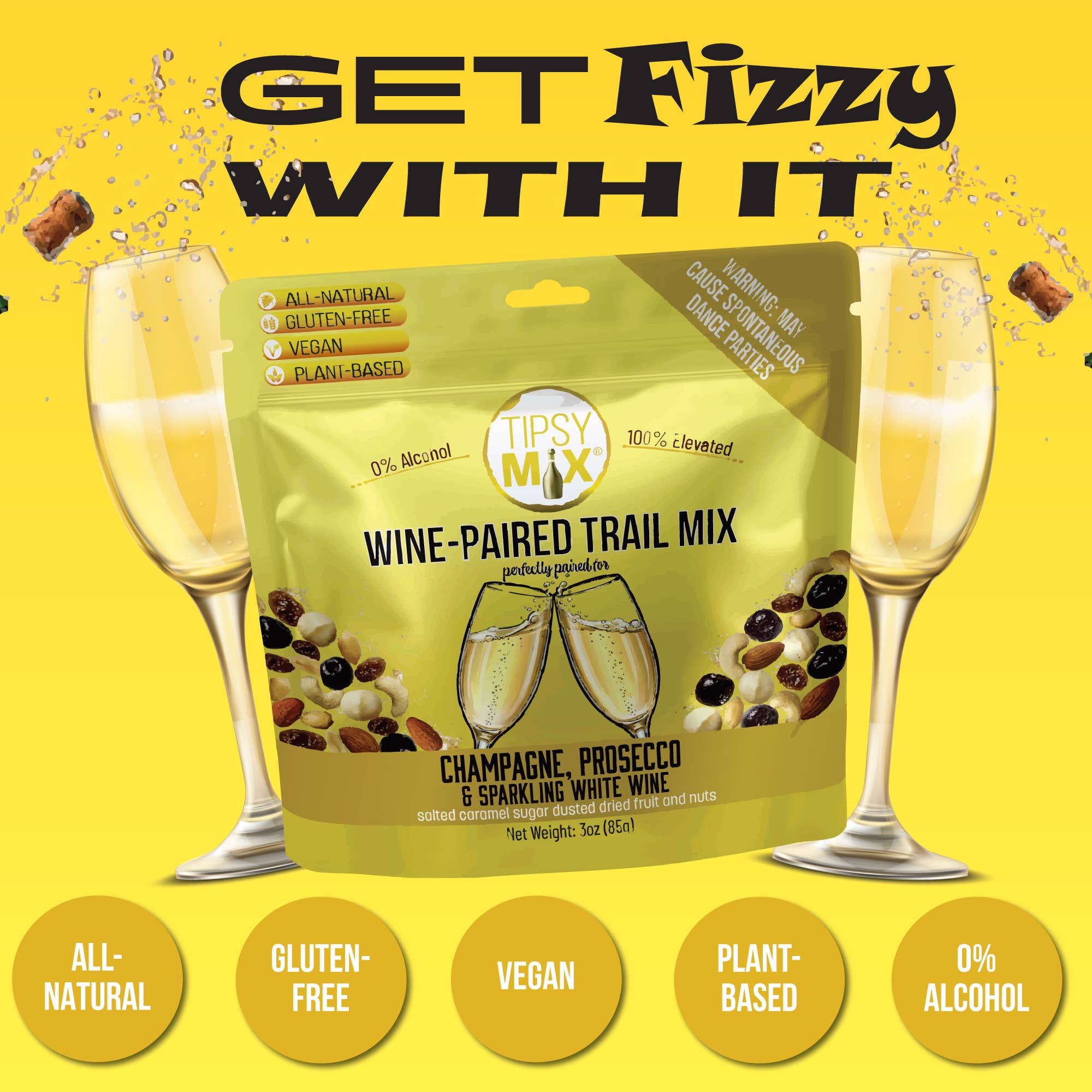Wine-Paired Trail Mix - Champagne & Sparkling White Wine