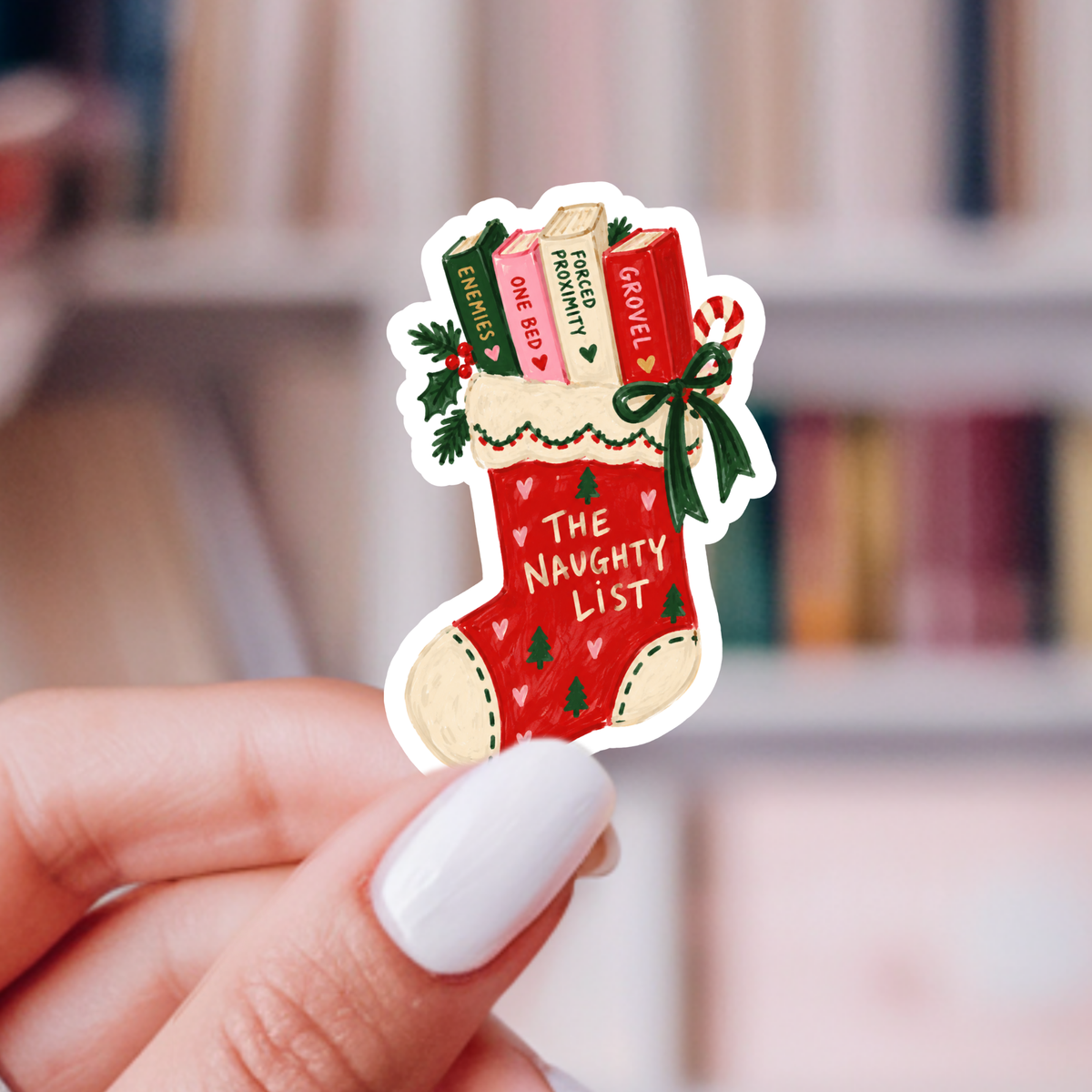 Naughty List Stocking Sticker | Bookish Holiday