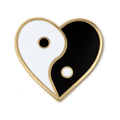 Yin Yang Heart Enamel Pin
