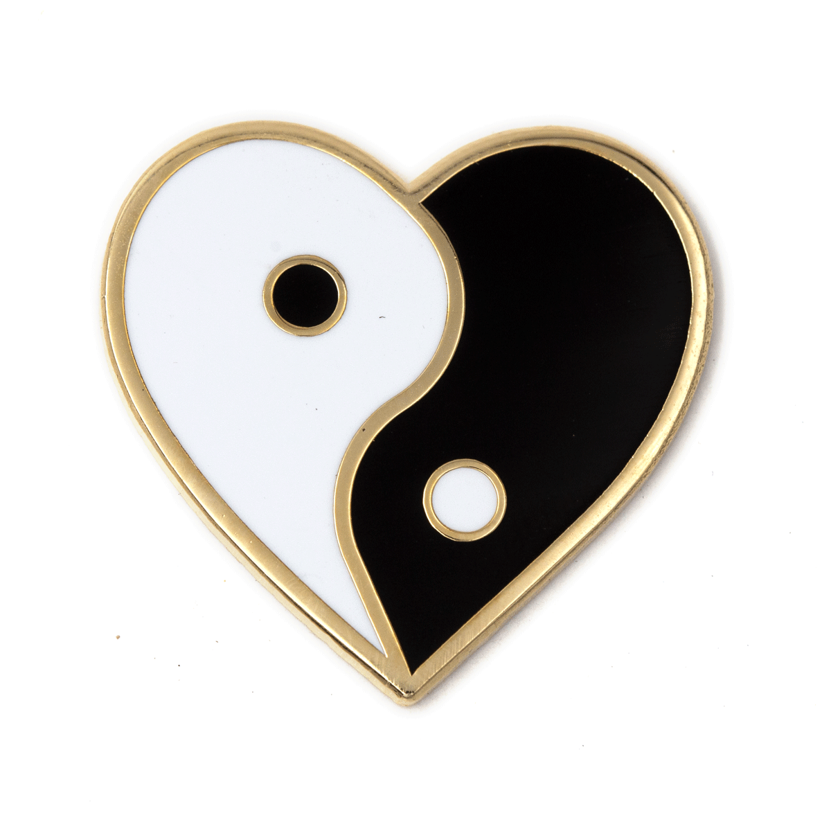 Yin Yang Heart Enamel Pin