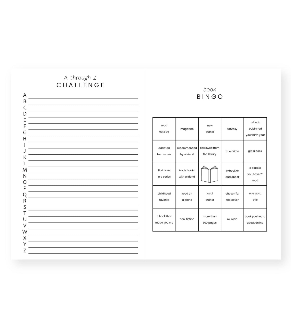 Book/Reading Journal Black