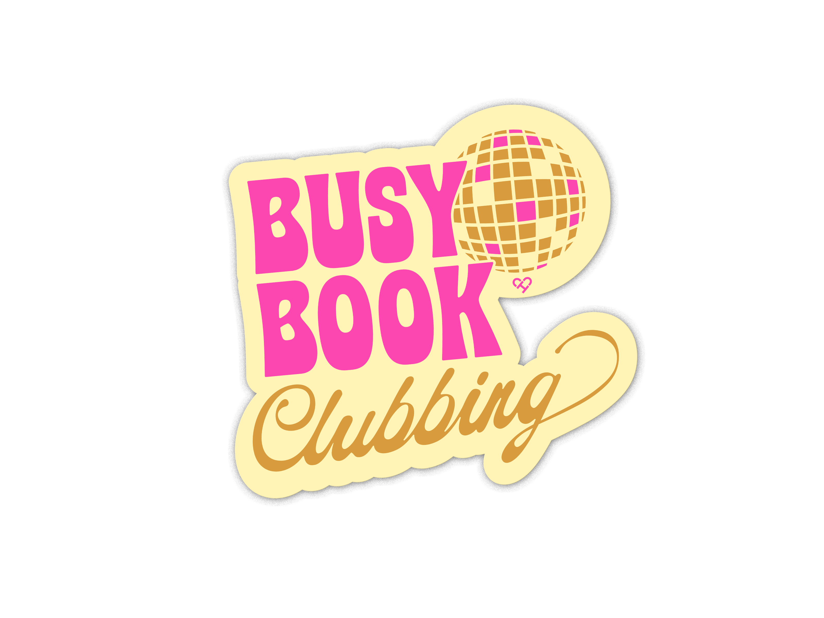 Cute Busy Book Clubbing Reading Disco Sticker