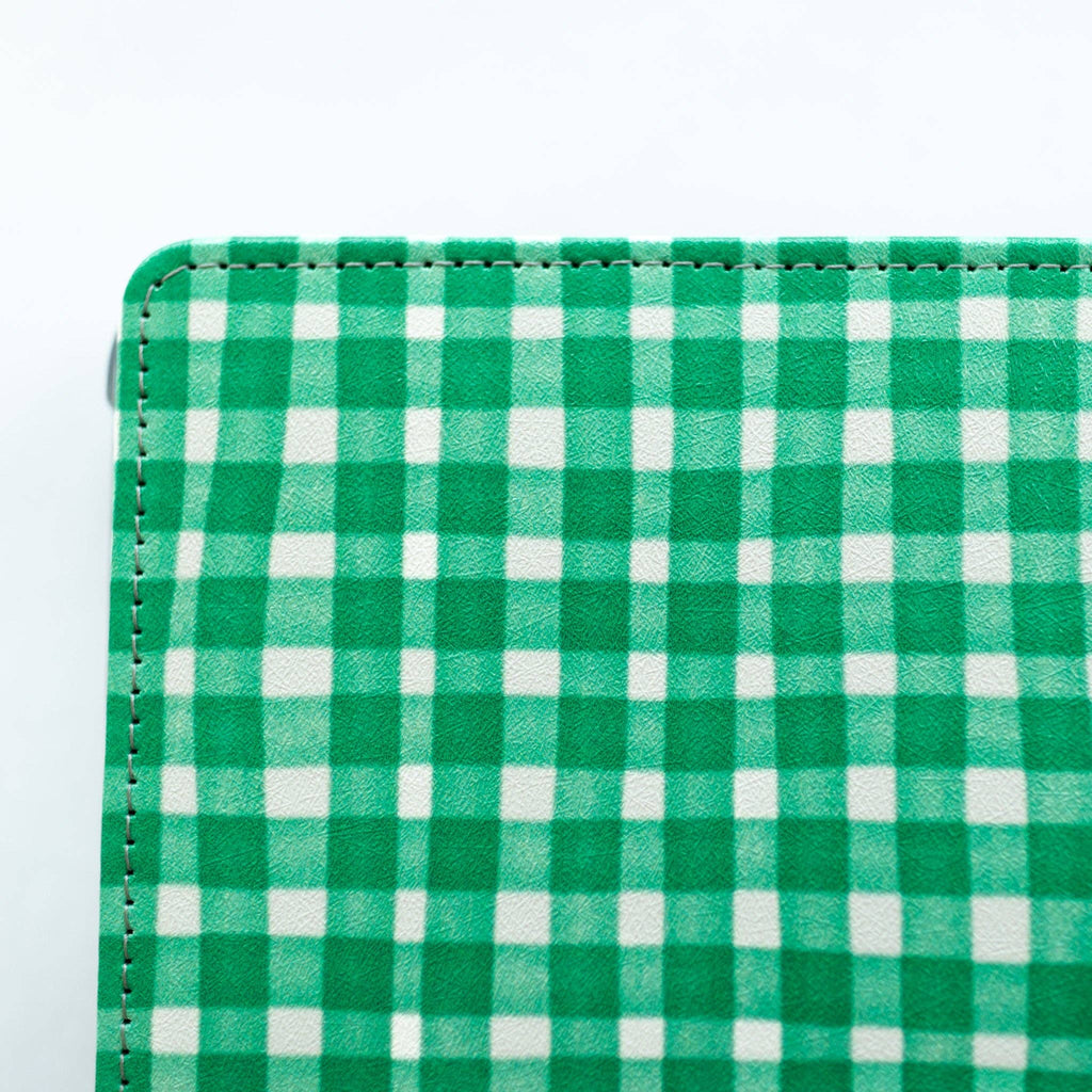 Green Girl Gingham 12th Gen Kindle Cover