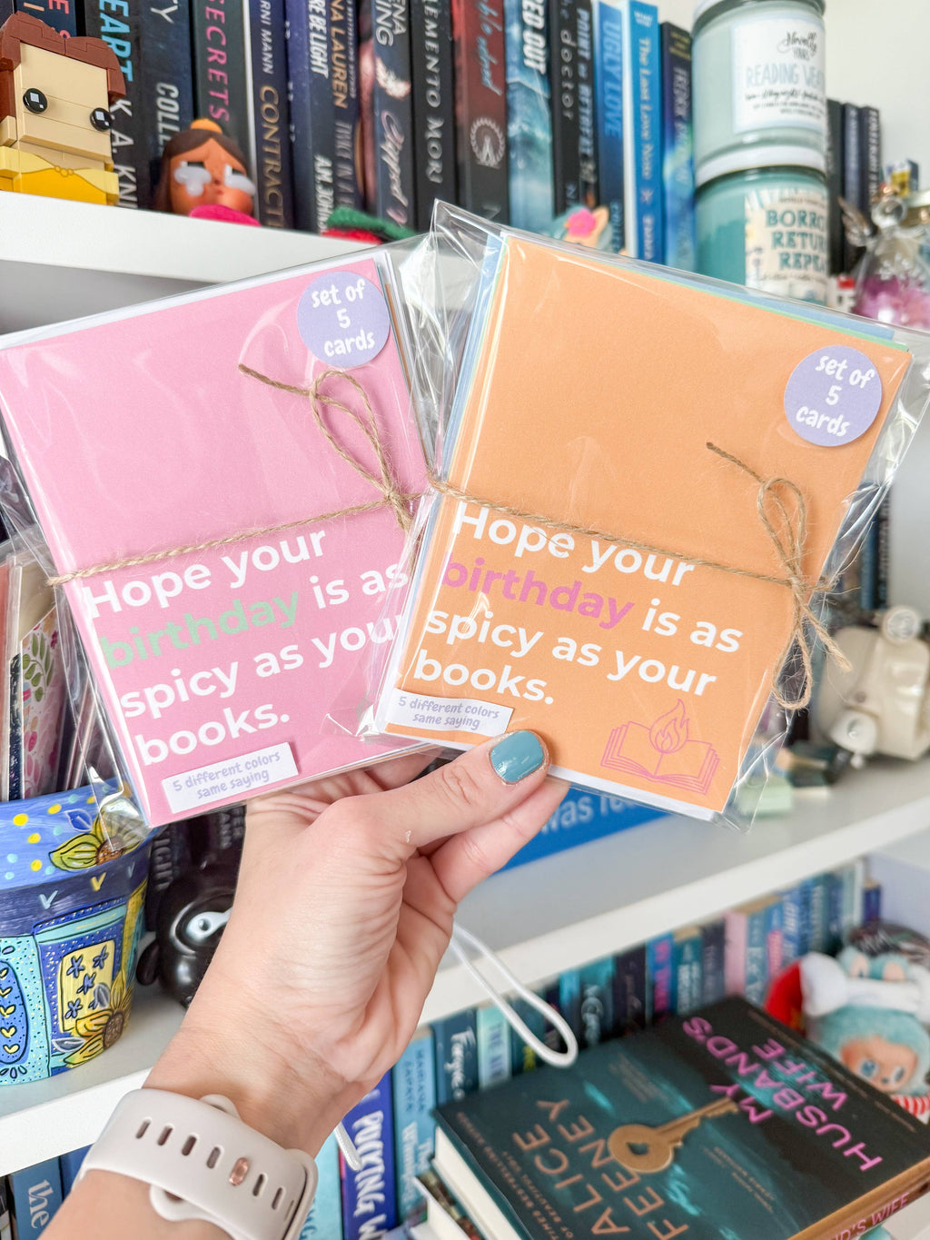 Hope Your Birthday Is as Spicy as Your Books Greeting Card Birthday Card