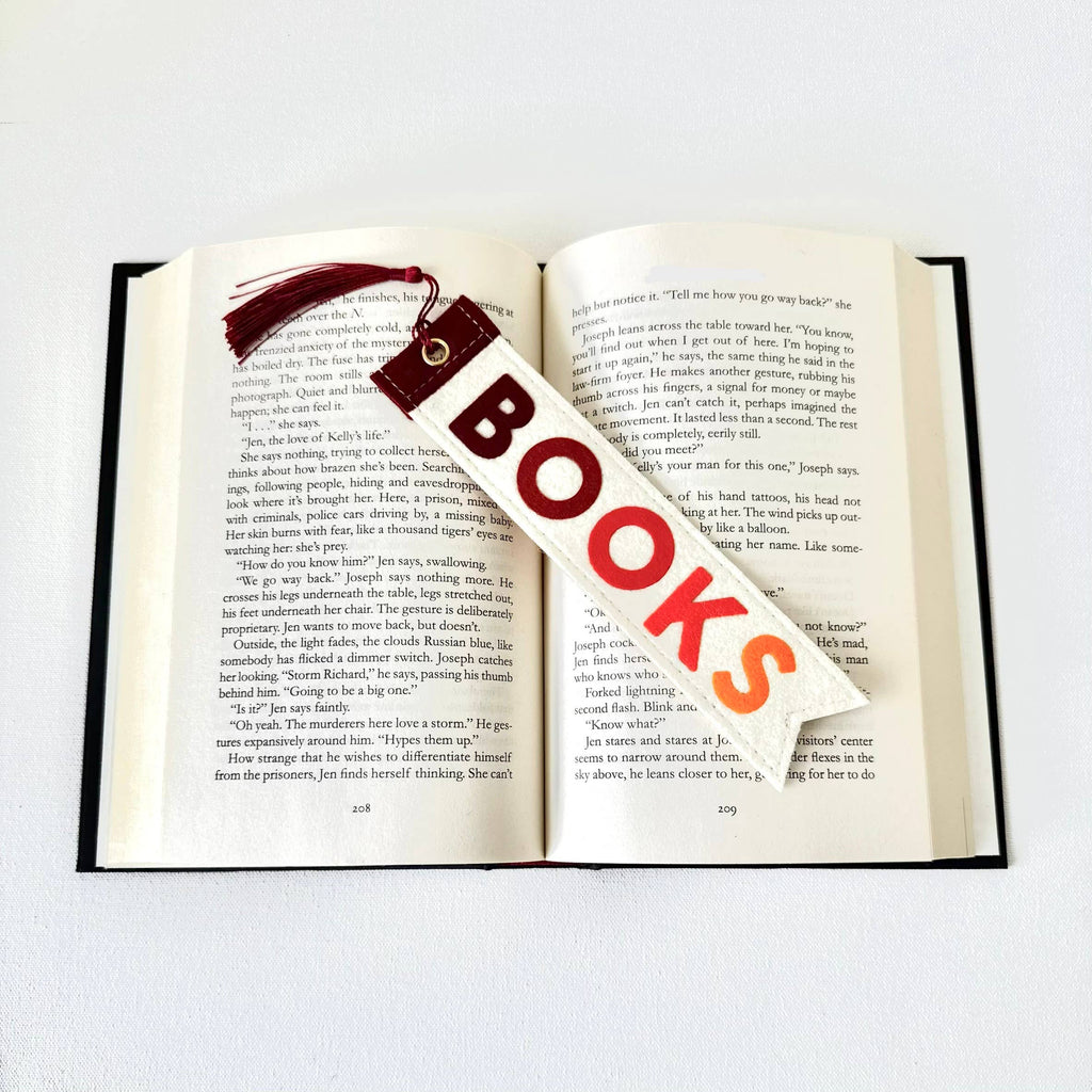 Fall BOOKS Felt Bookmark