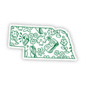 Nebraska Bookish Pattern Sticker