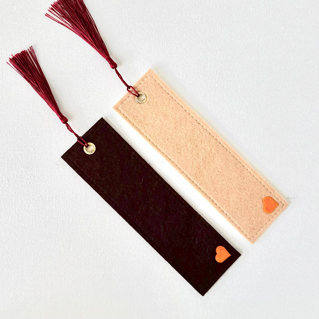 Fall Hello Pumpkin Felt Bookmark