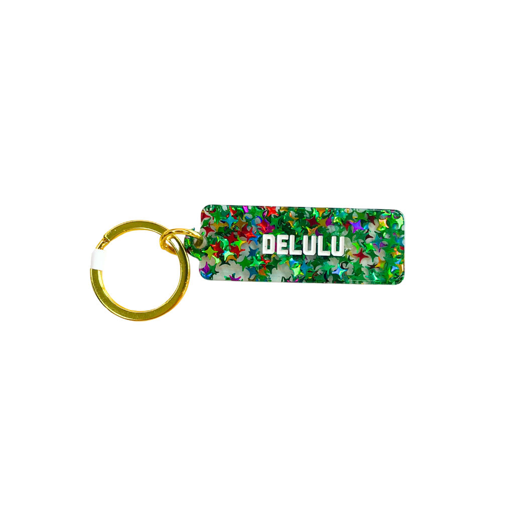 Delulu Rectangle Keychain