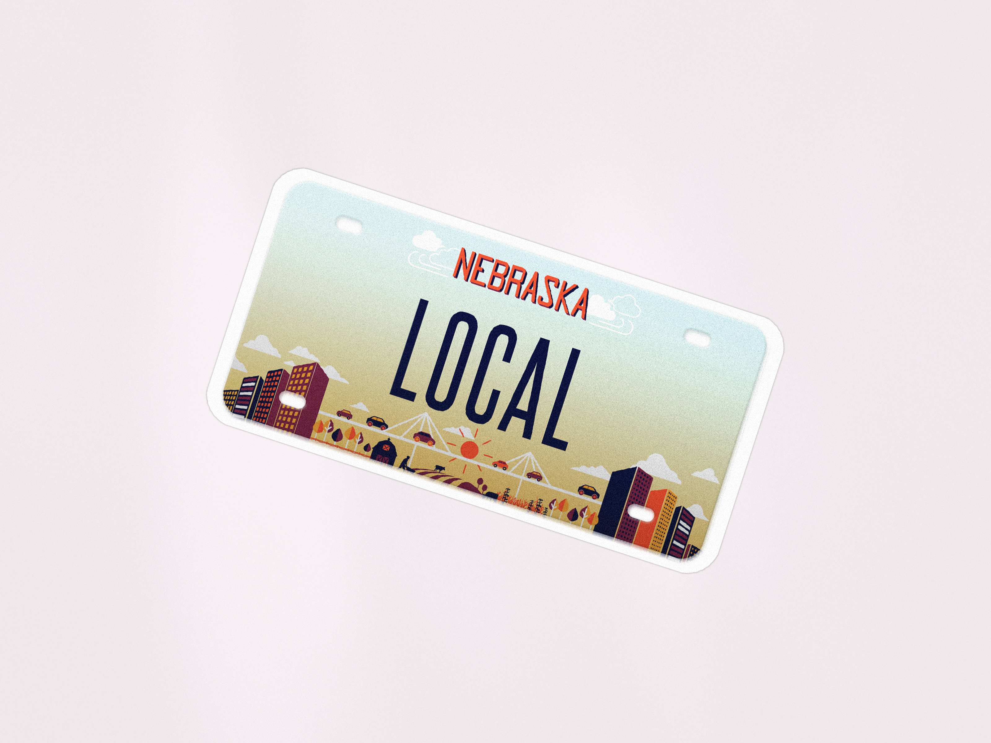 Nebraska Local License Plate Sticker