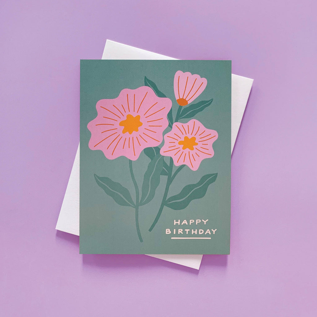 Birthday Flowers - Birthday Card