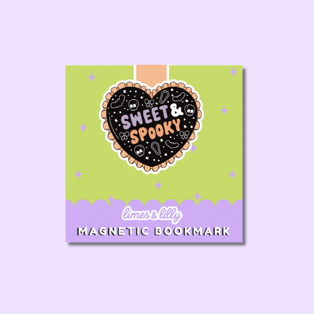 Sweet & Spooky Heart Magnetic Bookmark