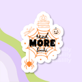 Read More Books Halloween Vinyl Sticker