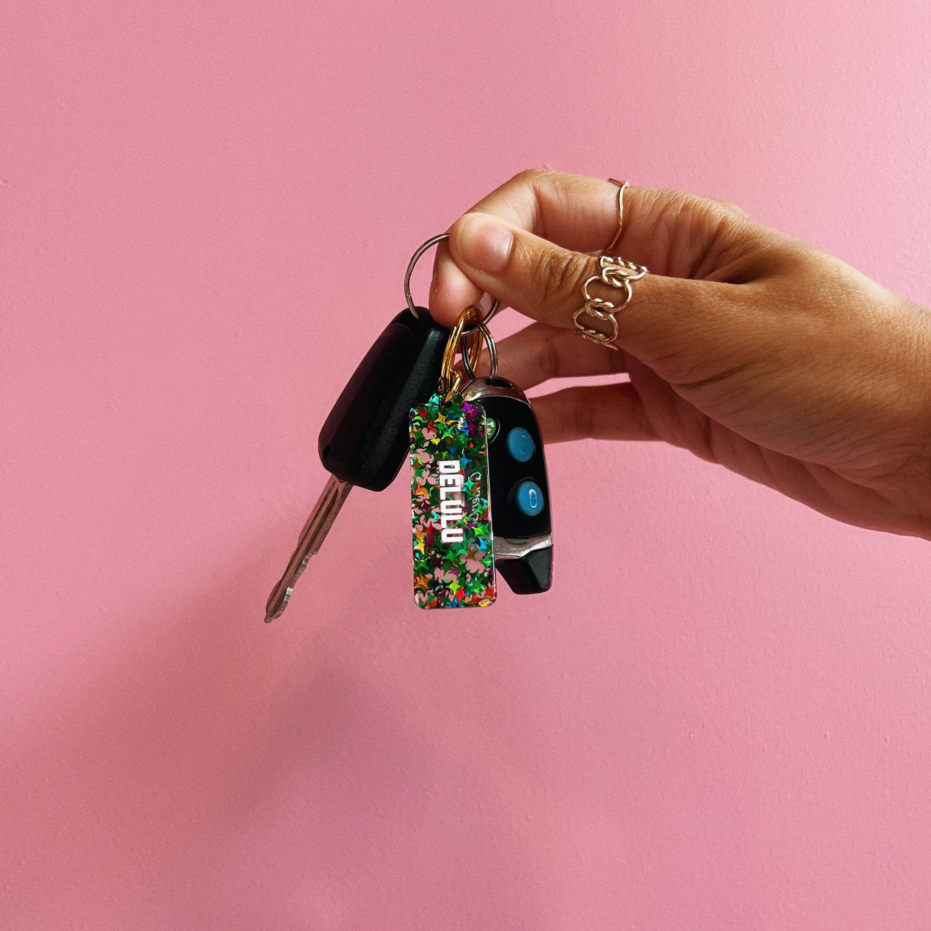 Delulu Rectangle Keychain