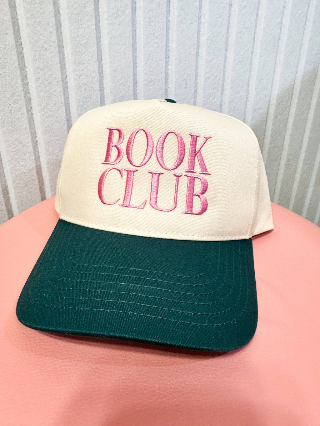 Book Club Vintage Embroidered Trucker Hat