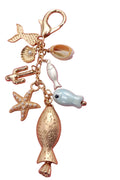 BAG CHARM-SEA LIFE PORCELAIN FISH STAR FISH FIN | 80K060