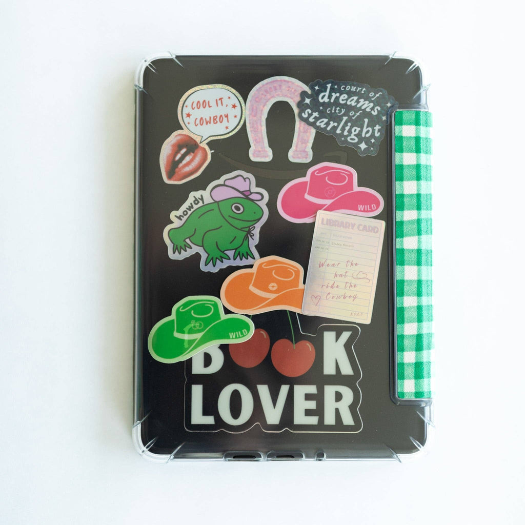 Green Girl Gingham 12th Gen Kindle Cover