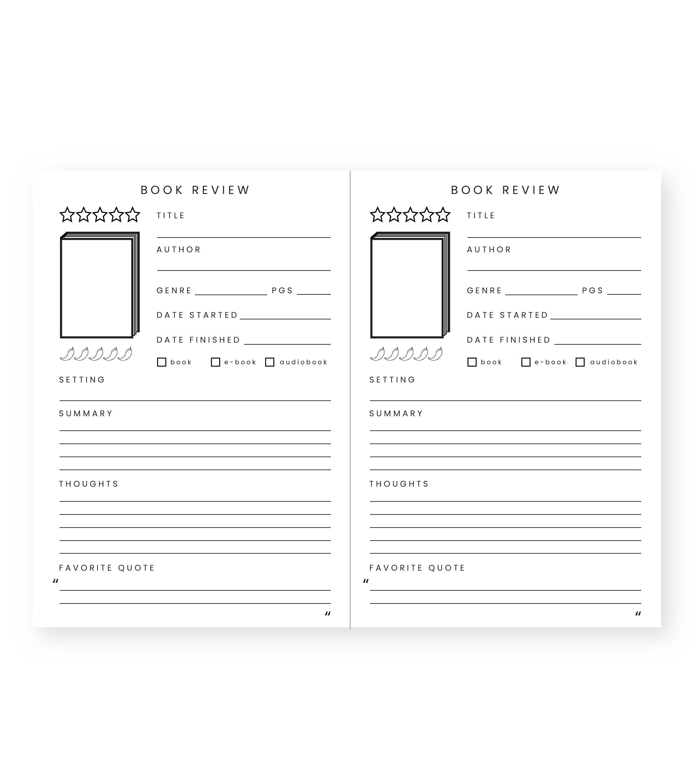 Book/Reading Journal Navy