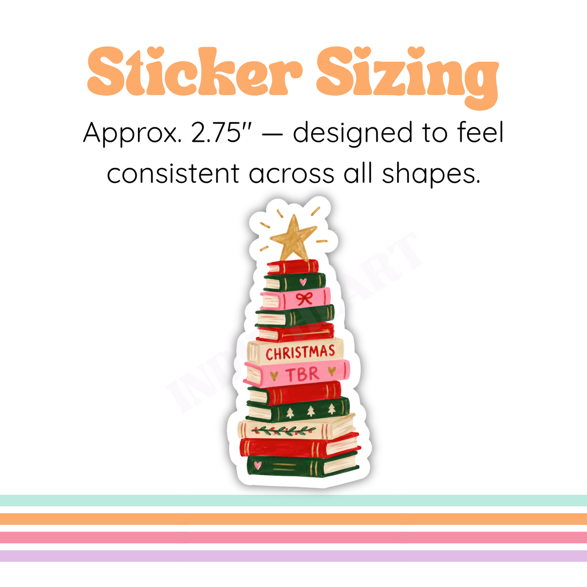 Christmas TBR Tree Sticker | Bookish Holiday