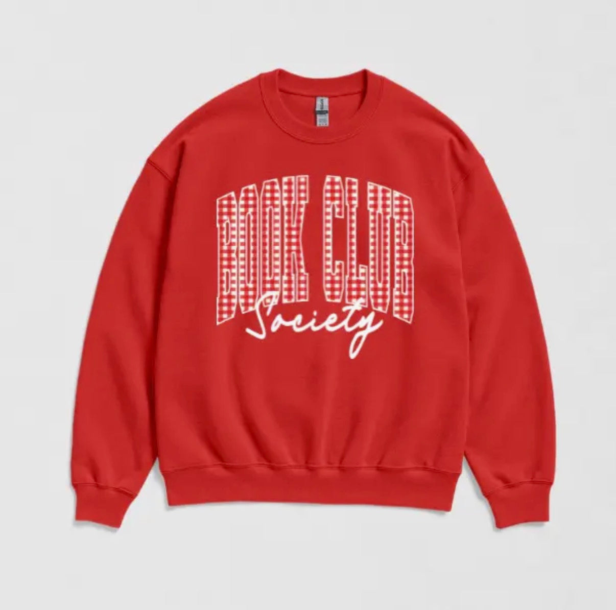 Book Club Society gingham Sweatshirts