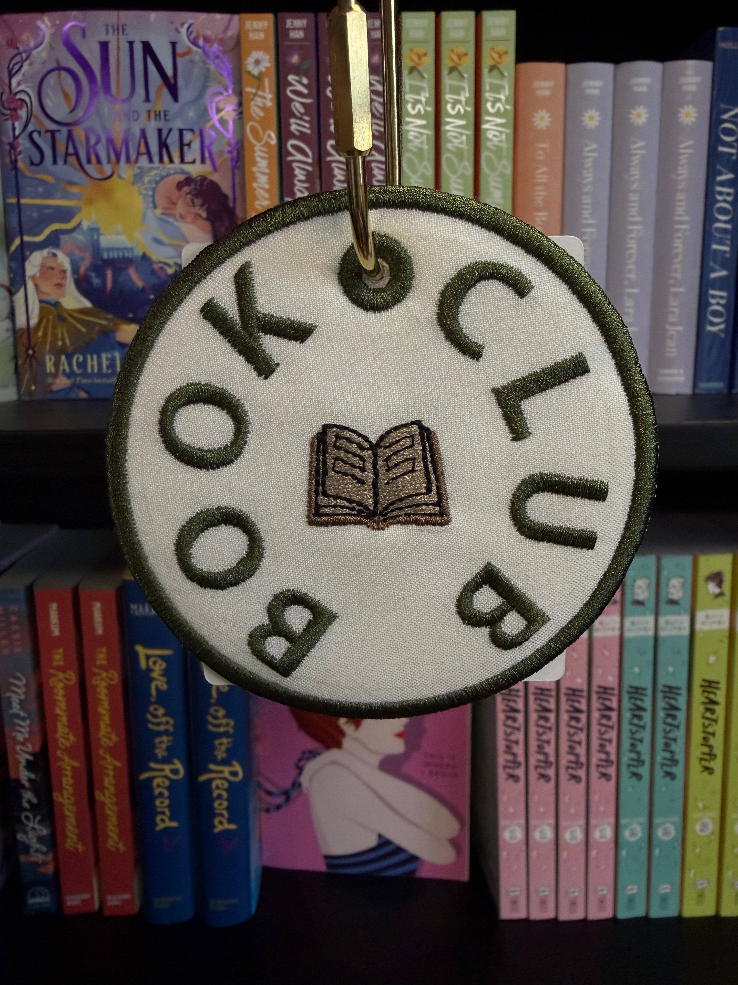 Book Club Embroidered Keyring
