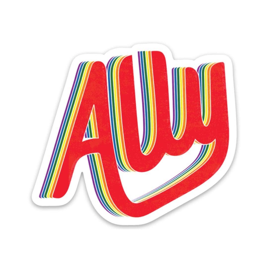 LGBTQ+ "Ally" Rainbow Sticker (Pride)