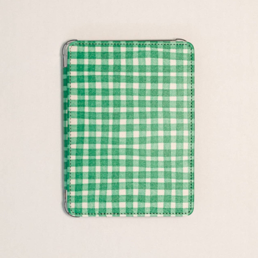 Green Girl Gingham 12th Gen Kindle Cover