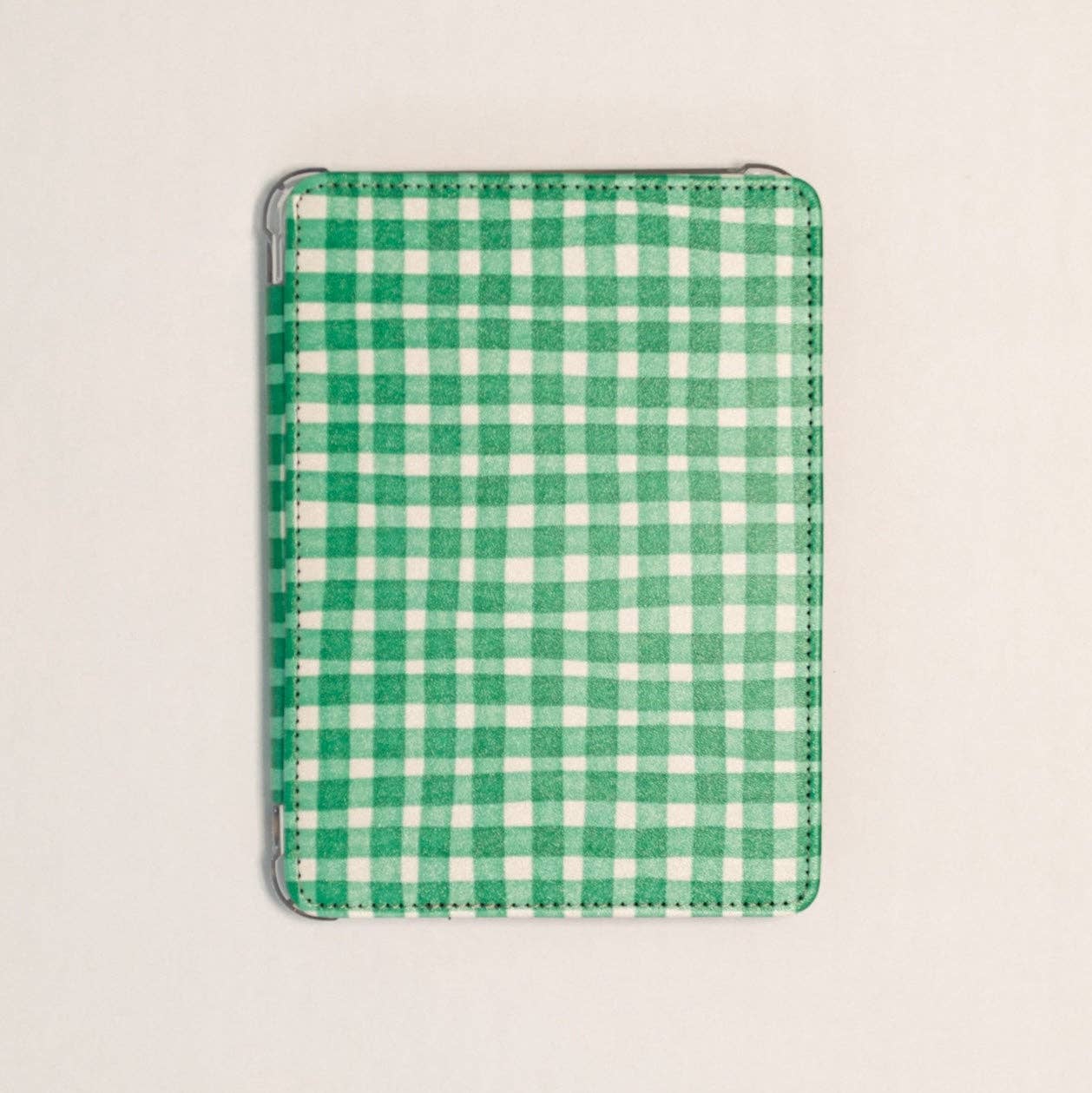 Green Girl Gingham 12th Gen Kindle Cover